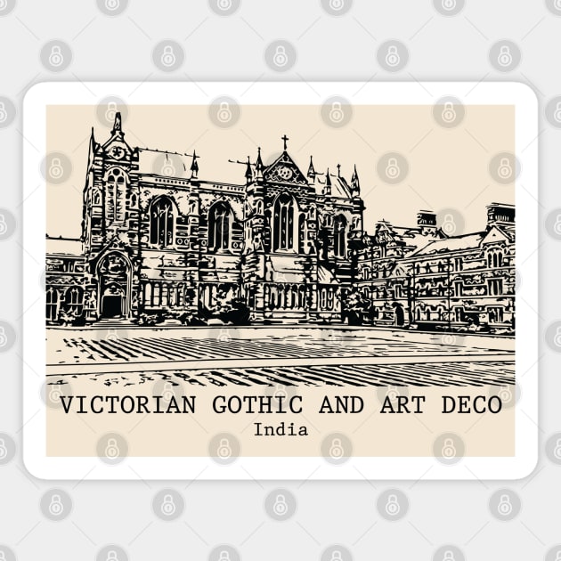 Victorian Gothic and Art Deco of Mumbai - India Magnet by Lakeric